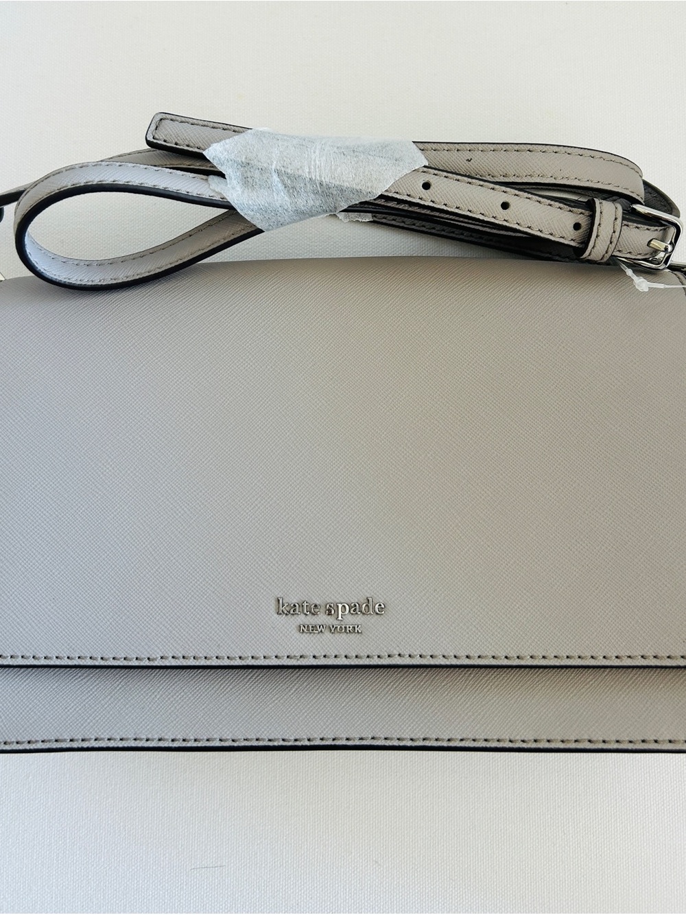 Kate Spade Grey Saffiano Leather Crossbody